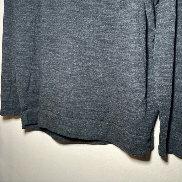 Lou & Grey Signaturesoft Charcoal Knit Open Back Long Sleeve Top Size Large - Picture 4 of 16